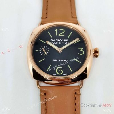 Copy Panerai Radiomir Black Seal Rose Gold Automatic Watch 45mm